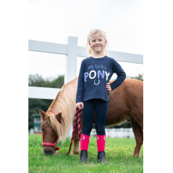Polo à manches longues enfant Aymee HKM Bleu foncé
