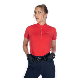 T-shirt fonctionnel femme Aruba manches courtes HKM Rouge