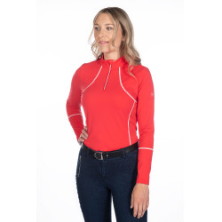 T-shirt fonctionnel femme Aruba manches longues HKM Rouge T-shirt fonctionnel femme Aruba manches longues HKM Rouge