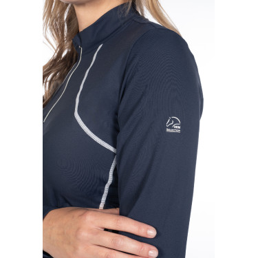 T-shirt fonctionnel femme Aruba manches longues HKM Bleu foncé T-shirt fonctionnel femme Aruba manches longues HKM Bleu foncé