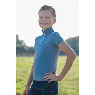 T-shirt fonctionnel enfant Aymee HKM Bleu gris