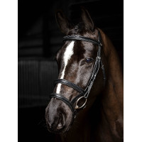 Bridon double muserolle LeMieux Kudos Noir / argent