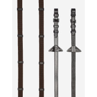 Rênes LeMieux Webbed Continental Noir / argent Rênes LeMieux Webbed Continental Noir / argent