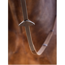 Rênes LeMieux Webbed Continental Marron / argent Rênes LeMieux Webbed Continental Marron / argent