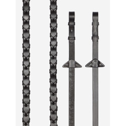 Rênes tressées LeMieux Marron / argent