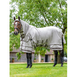 Couverture anti-mouches LeMieux Kudos Sweet Itch Stone Gris