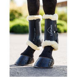 Guêtres de dressage mouton LeMieux Motionflex Noir / naturel
