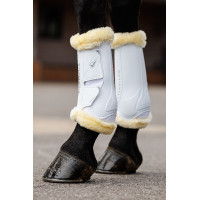 Guêtres de dressage mouton LeMieux Motionflex Blanc / naturel