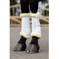 Guêtres de dressage mouton LeMieux Motionflex Blanc / naturel