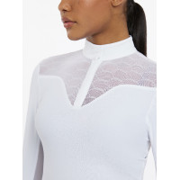 Polo de concours Emily LeMieux manches longues Blanc Polo de concours Emily LeMieux manches longues Blanc