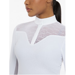 Polo de concours Emily LeMieux manches longues Blanc Polo de concours Emily LeMieux manches longues Blanc