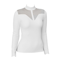 Polo de concours Emily LeMieux manches longues Blanc Polo de concours Emily LeMieux manches longues Blanc