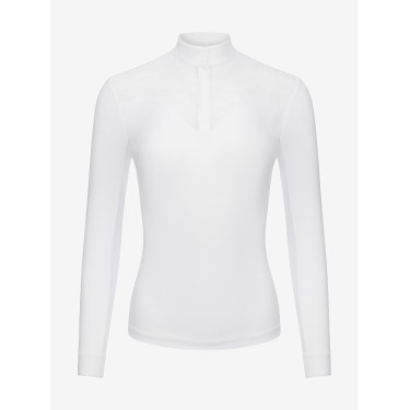 Polo de concours Emily LeMieux manches longues Blanc Polo de concours Emily LeMieux manches longues Blanc
