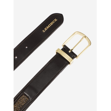 Ceinture LeMieux Crystal Insert Marron