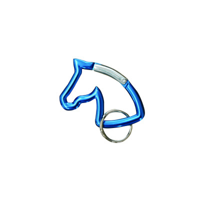 Porte-clés en Aluminium Tête de Cheval Umbria Equitazione Bleu royal