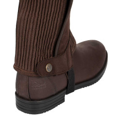 Mini-Chaps en Tissu Synthétique Amara Umbria Equitazione Marron foncé Mini-Chaps en Tissu Synthétique Amara Umbria Equitazione Marron foncé