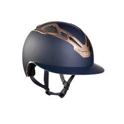 Casque Apex Chrome Lady Bleu Mat/Rose Gold Suomy