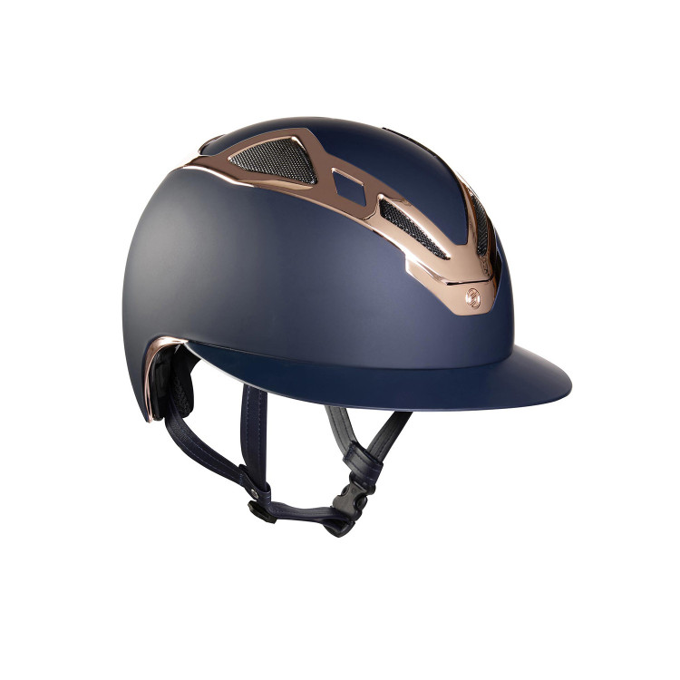 Casque Apex Chrome Lady Bleu Mat/Rose Gold Suomy