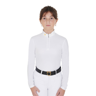 Polo Fille à Manches Longues Equestro Warm+ Equestro Polo Fille à Manches Longues Equestro Warm+ Equestro
