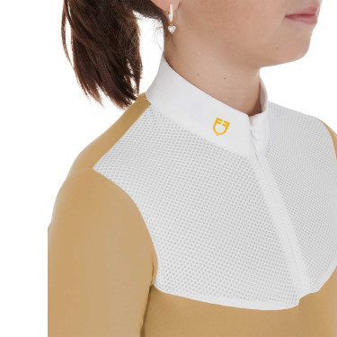 Chemise de concours Fille à Manches Longues Zip et Mesh Equestro Chemise de concours Fille à Manches Longues Zip et Mesh Equestro