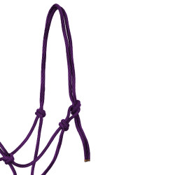 Licol Corde Nouée Réglable Waves Design 8mm Pool's Violet / noir