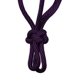 Licol Corde Nouée Réglable Waves Design 8mm Pool's Violet / noir