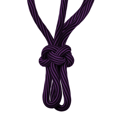 Licol Corde Nouée Réglable Waves Design 8mm Pool's Violet / noir