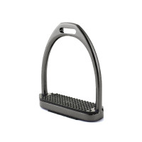 Étriers Fillis en Aluminium Coloré avec Semelles en Caoutchouc Umbria Equitazione Noir Étriers Fillis en Aluminium Coloré avec Semelles en Caoutchouc Umbria Equitazione Noir