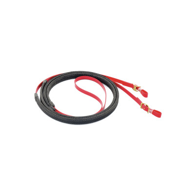 Rênes en Biothane avec Caoutchouc Lakota Rouge