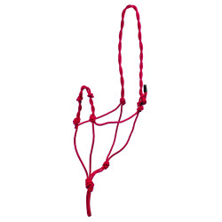 Licol Tressé avec Nœuds Doubles Umbria Equitazione Rouge