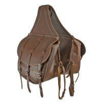 Sacoche de Selle en Veau Fermeture 3 Lanières Pool's Marron