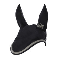 Bonnet Poney en Coton avec Passepoil Contrastant Supreme Marine / gris clair Bleu