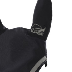 Bonnet Poney en Coton avec Passepoil Contrastant Supreme Marine / gris clair Bleu