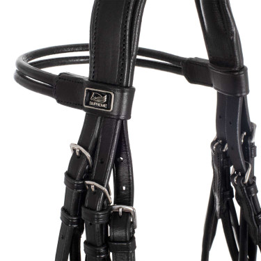 Bridon de Dressage Double avec Frontal Rond Supreme Bridon de Dressage Double avec Frontal Rond Supreme