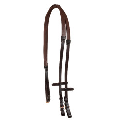 Bridon Anglais avec Décoration de Mors Rose Gold Supreme Marron