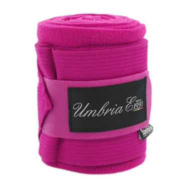 Bandes de Travail en Polaire et Élastique par 4 Umbria Equitazione Fuchsia Rose