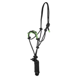 Licol avec Corde Tressée sur le Nez Pool's Noir / citron