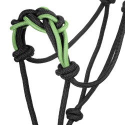 Licol avec Corde Tressée sur le Nez Pool's Noir / citron