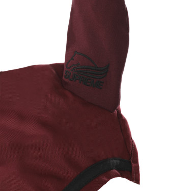 Bonnet Anti-Mouches en Coton Supreme Bordeaux / noir