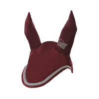 Bonnet Anti-Mouches en Coton Supreme Bordeaux / gris clair