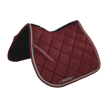 Tapis de Selle Matelassé Jumping Supreme Bordeaux / gris clair