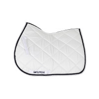 Tapis de Selle Matelassé Jumping Supreme Blanc / marine