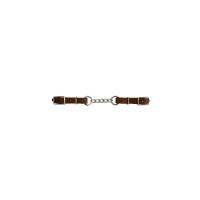 Chaînette de Muserolle en Cuir avec Chaîne Lakota Huile foncée