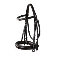 Bride Evolution en Cuir sans Rênes Doubles Equestro Noir