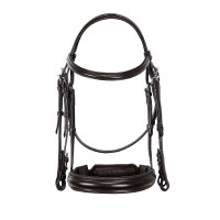 Bride Evolution en Cuir sans Rênes Doubles Equestro Marron foncé Bride Evolution en Cuir sans Rênes Doubles Equestro Marron foncé