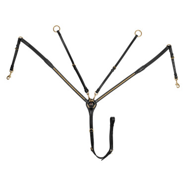 Collier de chasse en Cuir avec Clincher en Laiton Supreme Noir