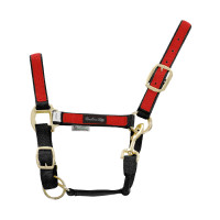 Licol en Nylon avec Parties Colorées Umbria Equitazione Noir / rouge