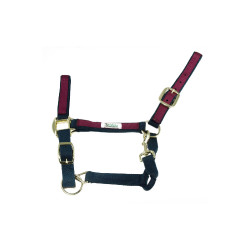 Licol en Nylon avec Parties Colorées Umbria Equitazione Marine / bordeaux Bleu