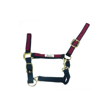 Licol en Nylon avec Parties Colorées Umbria Equitazione Marine / bordeaux Bleu