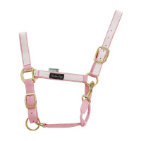 Licol en Nylon avec Parties Colorées Umbria Equitazione Rose / blanc